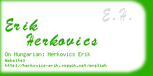 erik herkovics business card